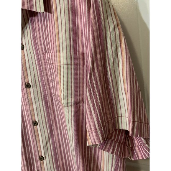 Tommy Bahama Hawaiian Camp Shirt‎ Men’s Sz XL 100% Silk Pink Striped Button Down - Picture 5 of 7